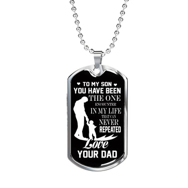 Father and Son Necklace Dog Tag From Dad Birthday Gifts, Christmas Gifts Luxury